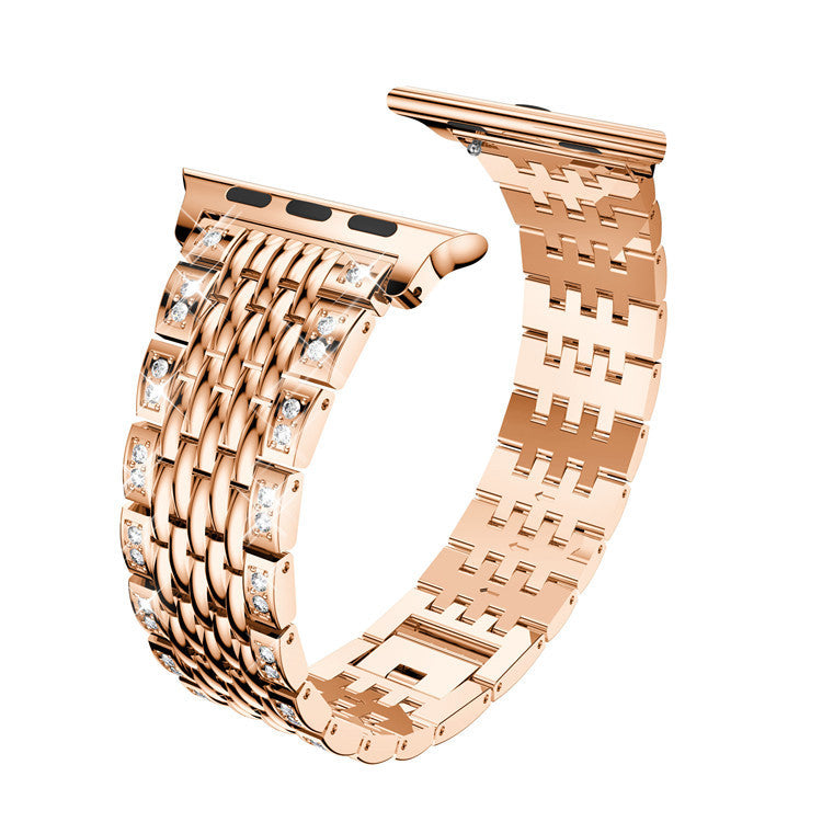 Diamond Scale Metal Watch Strap