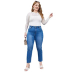 Plus Size Denim Harem Slim Fit Stretch Tapered Pants