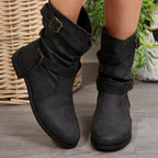 Fashion Plus Size Mid Short Boots Women
