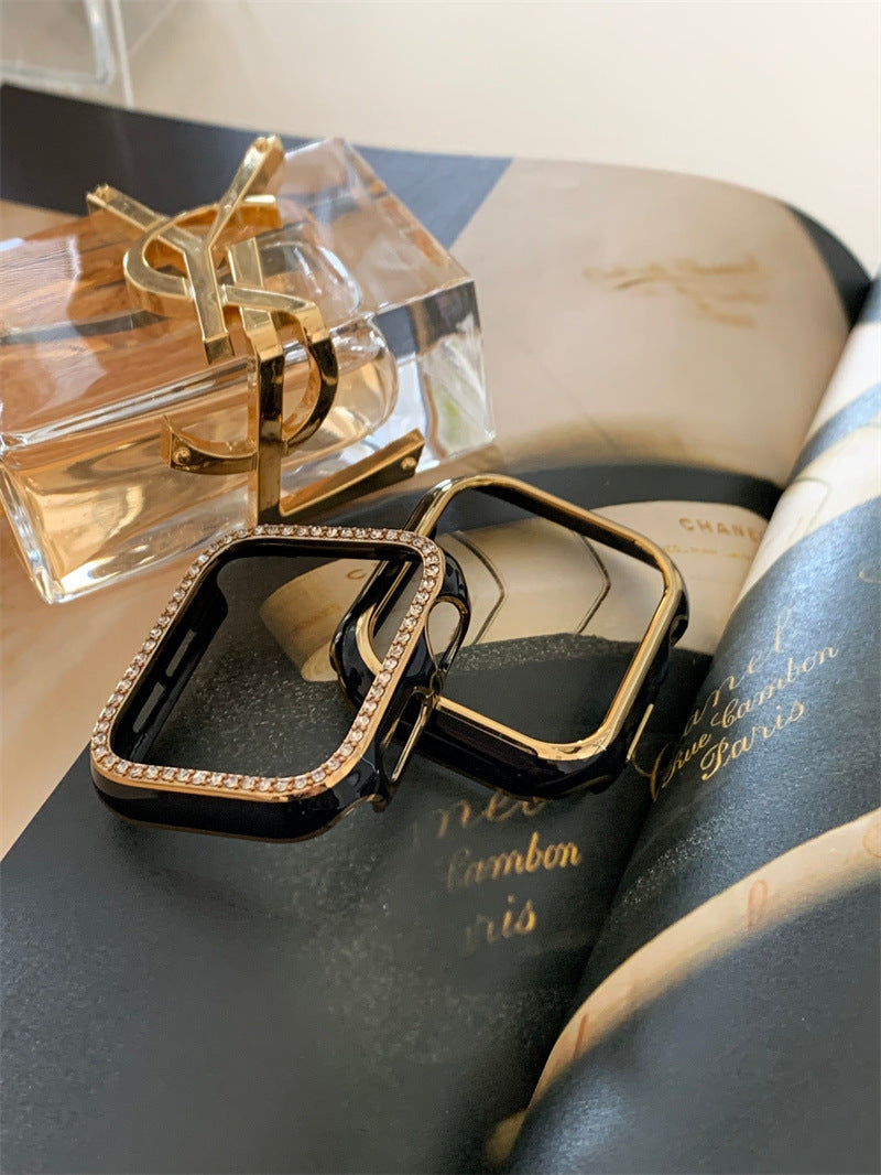 High-grade Classic Style Black Gold Series Applicable Watch Leather Metal Strap