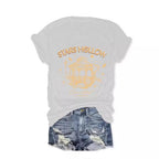 Casual Fashion Women's Wear Letter Graphic Print Crew Neck Short Sleeve