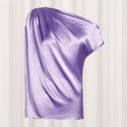 Fashionable Elegant Top Irregular Shoulder Pullover Sleeveless Shirt