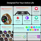 Bluetooth Call Blood Pressure Heart Rate Monitoring Custom Smart Watch