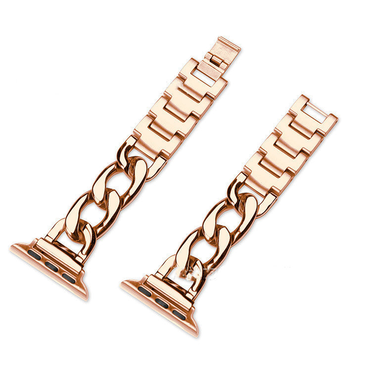 Compatible with Apple , Metal single row denim chain strap new