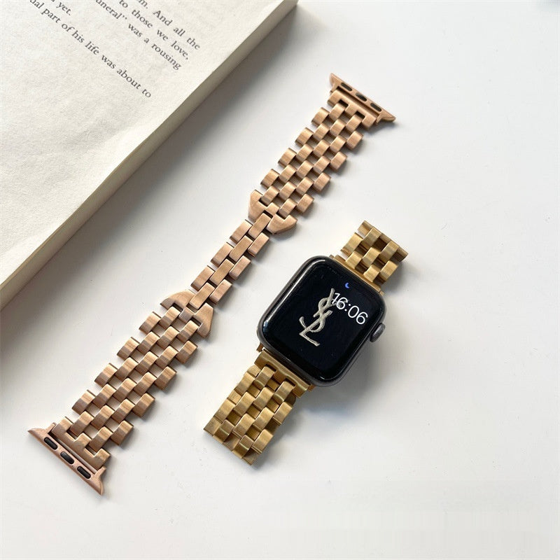 Hollow Five-bead Stainless Steel Metal Strap